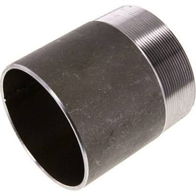 R 4'' Buitendraad x 114.3mm Stalen Pijpnippel met Las uiteinde 50 Bar DIN 2982 - 120mm - FL2S-MS-E-400R-114P3-120L
