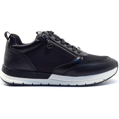 Tamaris Dames Marineblauwe Mode Veterschoenen met Rits