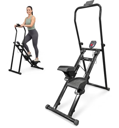Fitby Stair Stepper - Stepper Fitness - Telefoon Houder - Maximaal Capaciteit 120 KG - Verschillende weerstandsniveaus - Antislip pedalen - Zwart
