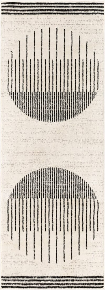 SURYA - ENSO Modern Scandinavisch Wit/Zwart Tapijt