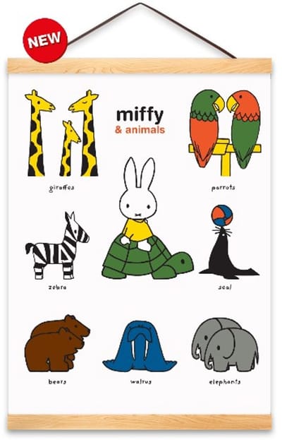 Poster A3 Nijntje en dieren, Nijntje poster, Nijntje, A3 poster