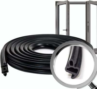 Famanu – Aluminium raamafdichtingen (10m) - zwart tochtstopper - thermische en akoestische isolatie voor deuren en ramen - perfect voor afdichten en bescherming tegen tocht en stof.