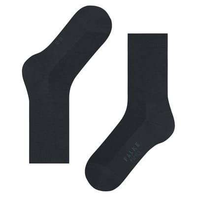 FALKE Family eenkleurig katoen sokken dames blauw - maat 39-42