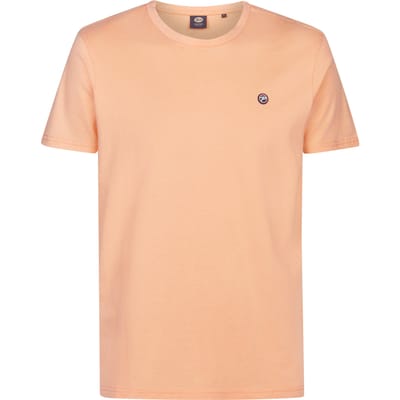 Petrol Industries T-Shirts Heren - Ronde Hals - Korte Mouwen - 100% Katoen - Met Logo - Basis Shirt - Herenkleding - Oranje - Maat XXL