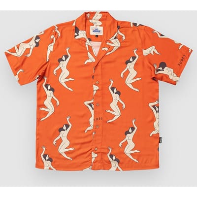 The Dudes Ladies Red Hawaiian Shirt patroon