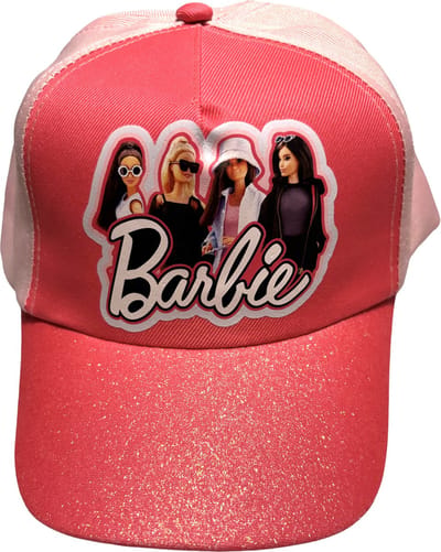 Barbie - Pet - Glitter - Baseball pet - Roze - Kinderen - Maat 110 - 128