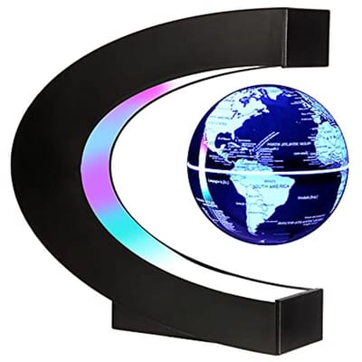 Zwevende Wereldbol - Magnetische Bol - Bureau Decoratie - Multi-Color LED - 18 cm Breed - Meerdere Kleuren