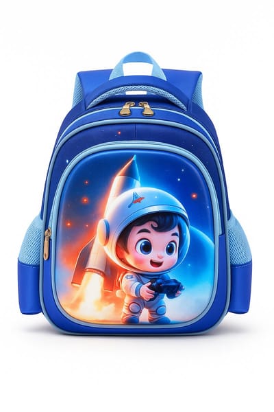 BoefieBoef Ruimte Kinderrugzak 9L - Coole Schooltas Basisschool Jongens & Meisjes - Lichtgewicht (380g) Nylon Polyester - Cadeau - 31x25x12cm