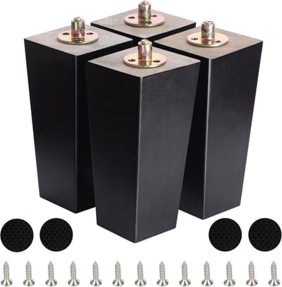 Houten vierkante meubelpoten set van 4 - moderne stijl voor meubels