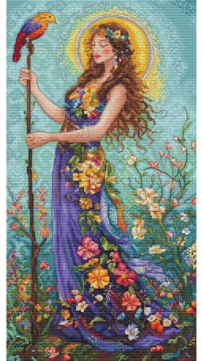 Letistitch borduurpakket zomergodin LI56-00 telpatroon