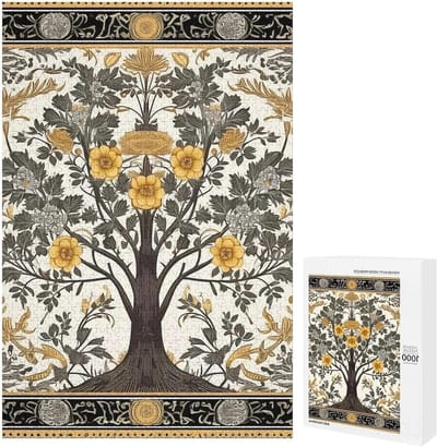 Houten Puzzel - Puzzel voor volwassenen - Ontspanning thuis - Gladde afwerking - 1000 stukjes - Wit