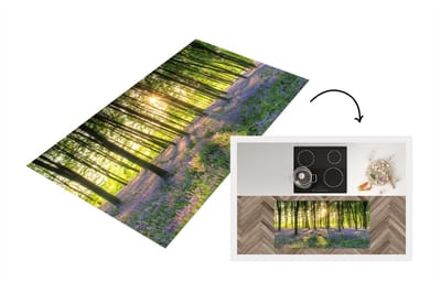 Keukenloper - Loper keuken - Een bos bedekt met sterhyacinten tijdens een zonnige dag - 120x60 cm - Keukenloper vinyl