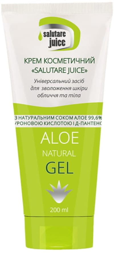 Natuurlijke Cream-Gel Aloë - hyalronzuur - D-panthenol - after sun - verkoelt en hersteld de huid 200ml