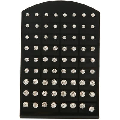 36 paren Gemengde Maten Strass Stud Oorbellen Voor Vrouwen Meisjes Kristallen Oorbellen Set Bruiloft Feest Sieraden Cadeau gray