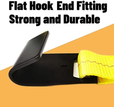 Platte haak ratel riemen - 4 Pack Heavy Duty Tie Down Bandjes 2" x 61" Weerbestendige Cargo Strap