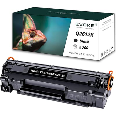 Evoke compatibele toner voor HP Q2612X 12X Q2612X Zwart 2700 pagina's Laserjet 1010 1012 1015 1018 1020 / 1020 Plus 1022 / 1022N / 1022Nw 3020 3030 3050 / 3050Z 3052 3055 M1005Mfp M1300Mfp M1319Fmfp