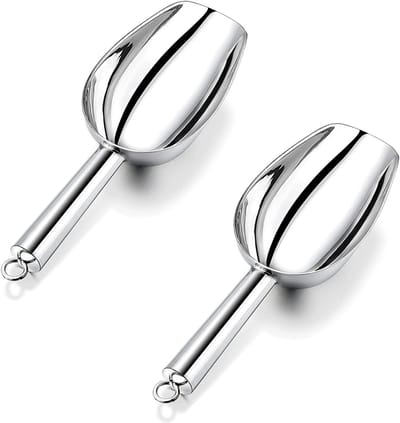 Roestvrijstalen ijslepel set van 2 - Perfect voor het scheppen van ijs, sorbet en desserts