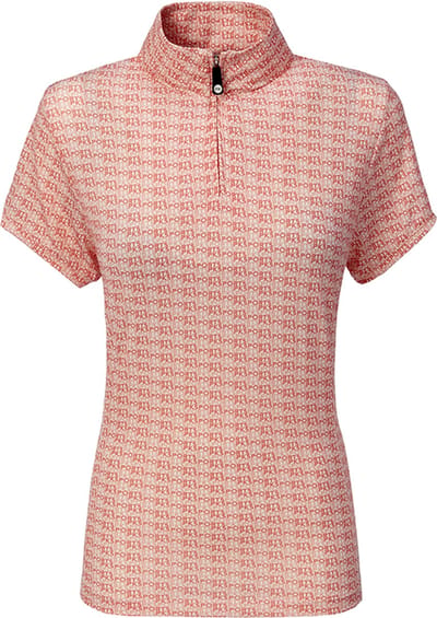PK International - Performance Polo - Korte mouw - Oranje/Roze - All Over Print - Fluo Coral - Ademend- Technische Stof - Dakota - M/38