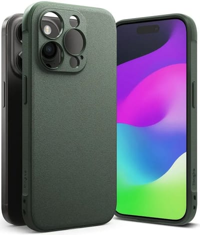 Ringke Onyx Hoesje Geschikt voor Apple iPhone 15 Pro Flexibel TPU Back Cover Groen