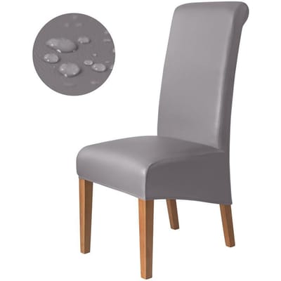 Waterdichte PU Grotere Schuine Stoelhoes Technisch Doek Imitatieleer Huis Hotel Eetstoelhoes Stofdicht Hoge Rug Stoelhoes Modern 15*15*7 cm gray