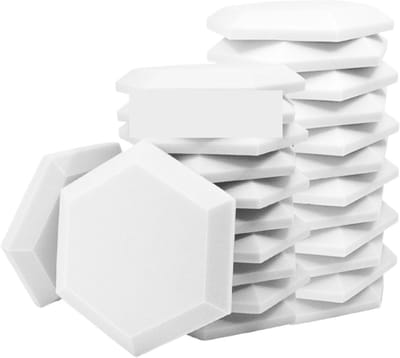 Akoestisch Paneel - Geluidsisolatie Schuim - Ruimte Dempen - Hoge Dichtheid Schuim - 6 Stuks - Wit