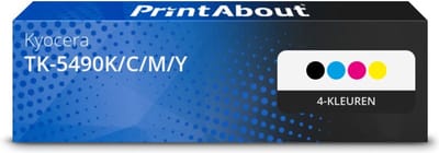 PrintAbout huismerk Toner TK-5490K/C/M/Y 4-kleuren Multipack Hoge capaciteit Geschikt voor Kyocera