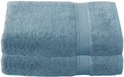 De Witte Lietaer Badhanddoek Stephanie Arctic - Set 2 stuks - 70 x 140 cm - Blauw - Katoen
