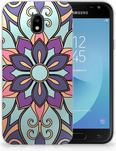 Samsung Galaxy J3 2017 TPU Case Purple Flower