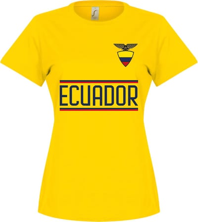 Ecuador Team T-shirt - Geel - Dames - S