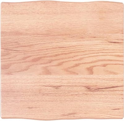 Houten Tafelblad - Bureau Oppervlak - Tafel Opfrissen - Handgemaakt Natuurlijke Rand - 40x40x2 cm - Eikenhout Lichtbruin