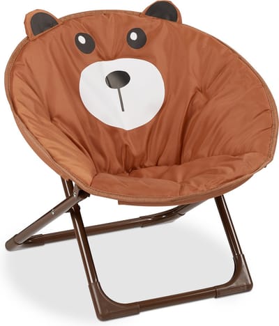 Kindercampingstoel - opvouwbaar - zithoogte 20 cm - beer