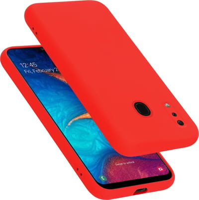 Cadorabo Hoesje geschikt voor Samsung Galaxy A20 / A30 / M10s in LIQUID ROOD - Beschermhoes gemaakt van flexibel TPU silicone Case Cover
