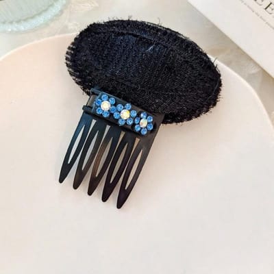 1 stuks Pluizige Pony Volume Booster Pad Clip, Onzichtbare Naadloze 5-Tands Haar Kam Bovenste Haarlijn Anti-Platdrukken Wortel Clip - Een Uitstekende Haar Styling blauw