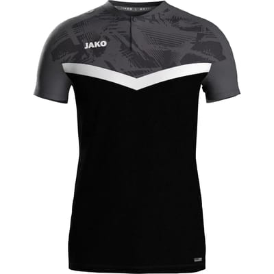 Jako Iconic Polo Heren - Zwart / Antraciet | Maat: 4XL