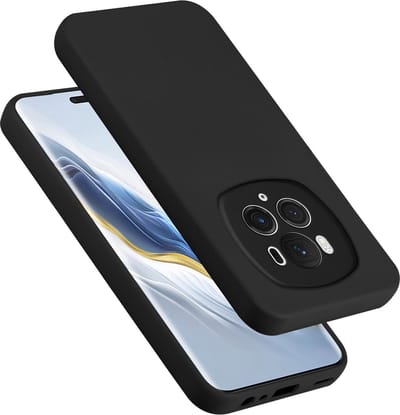 Cadorabo Hoesje geschikt voor Honor Magic 6 Pro in LIQUID ZWART - Beschermhoes gemaakt van flexibel TPU silicone Case Cover