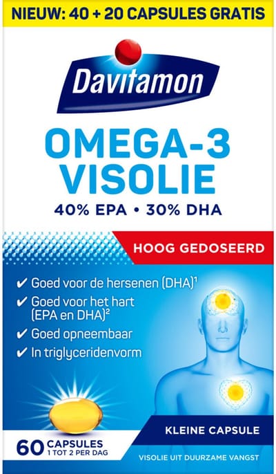 Davitamon Omega-3 Visolie - 4 x 60 capsules - Voordeelverpakking