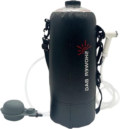 Draagbare Douche - Zonnedouche Outdoor - Hygiëne Buitenshuis - Zonne-energie Warm Water - 12 Liter - Zwart