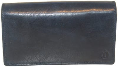 Oi blauwe leren soufflé portemonnee / lederen harmonicabeurs extra groot xxl / huishoudportemonnee voor heel veel pasjes / Anti skimming / blauw leer / 249VI Blue