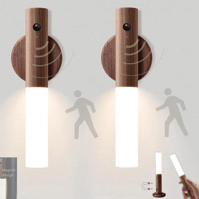 Draadloze LED Wandlamp met Bewegingssensor en USB Opladen - 2 Stuks