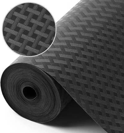 Placemats - Keukenkastjes- en koelkastplankmatten - Water- en oliebestendige kastmatten - Antislip ladematten - Antiaanbak koelkastplankmatten - Op maat te snijden - Zwart - 30*200 cm