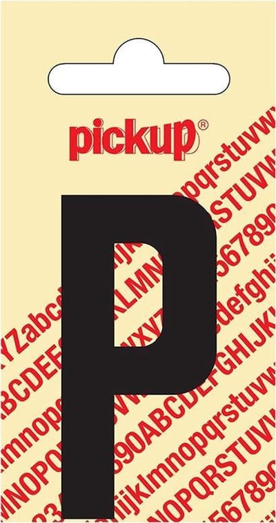 Pickup plakletter Nobel 60 mm zwart P - 31002060P