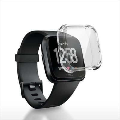Strap-it TPU case protectie - transparant bescherm hoesje geschikt voor Fitbit Versa 1 - doorzichtige beschermhoes voor Fitbit Versa