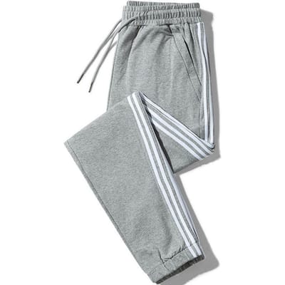 Nieuwe Broeken voor Heren Casual, Slim Fit Enkelstrik Schooluniform Sportbroek Joggingbroek Hygiënische Broek XL lichtgrijze kleur