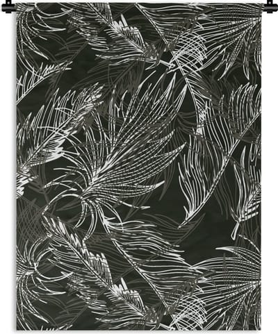 Wandkleed - Wanddoek - Palmblad - Tropisch - Design - Hawaii - 90x120 cm - Wandtapijt