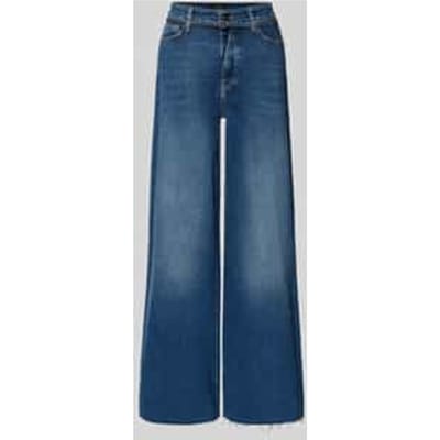 Wide fit jeans met tailleband