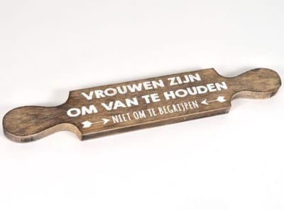 deegroller 7x40cm vrouwen zijn om van te houden natural