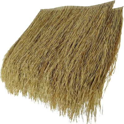 Natuurlijke Riet Rollen - Stro Dakbedekking - Tuin Decoratie - Vlamvertragend PE Plastic - 0.5 x 0.47 m - Natuurlijk Bruin