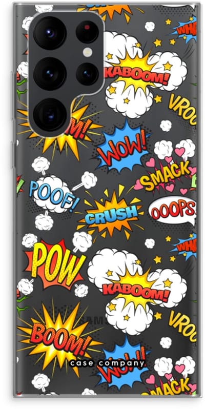 Case Company® - Hoesje geschikt voor Samsung Galaxy S22 Ultra hoesje - Pow Smack - Soft Cover Telefoonhoesje - Bescherming aan alle Kanten en Schermrand