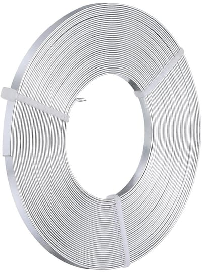Aluminiumdraad plat - Knutseldraad metaal - Sieraden maken - Kneedbaar en buigzaam - 10 meter - Zilver