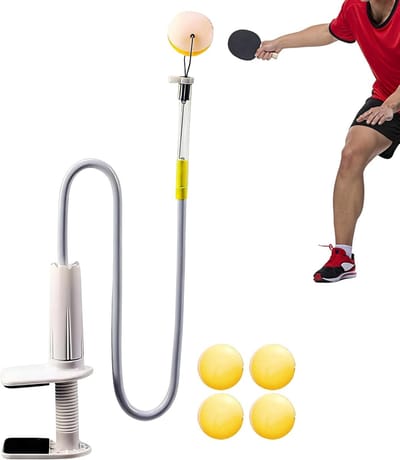 Tafeltennis Trainer - Bal Oefenapparaat - Vaardigheden Verbeteren - Draagbaar en Lichtgewicht - 25x16x10 cm